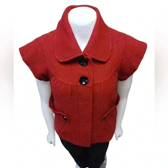 RW & Co Wool Blend Short Sleeve Collared  Jacket Size XS - Picture 5 of 10